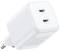 Миниатюра Ugreen X526 2xUSB-C PD45W GaN white 65154, фото 3