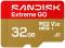 Миниатюра SanDisk 32GB microSDXC class 10 UHS-I Extreme GO SDSQXGN-032G-GN6MN, фото 1