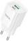 Миниатюра HOCO C147A Charm 1xUSB-C PD20W + 1xUSB QC3.0 White 6942007630276, фото 1