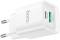 Миниатюра HOCO C147A Charm 1xUSB-C PD20W + 1xUSB QC3.0 White 6942007630276, фото 5