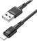 Миниатюра HOCO USB 2.0 AM to Lightning 1.0m 2.4A X83 black 6931474770868, фото 1