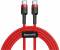 Миниатюра Baseus USB-C to USB-C 1.0m USB 3.1 3A red CATKLF-G09, фото 2