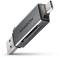 Миниатюра AXAGON USB-C + USB-A to SD/microSD 5Gbps gray CRE-DAC, фото 1