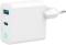 Миниатюра Gembird 1xUSB-C PD30W + 1xUSB QC3.0 LED white TA-UC-PDQC30L-W-01, фото 1