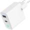 Миниатюра Gembird 1xUSB-C PD30W + 1xUSB QC3.0 LED white TA-UC-PDQC30L-W-01, фото 3