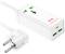 Миниатюра HOCO AC9A 1 роз, 2 USB,USB-C, 30W, 1,5м, White AC9AW, фото 2