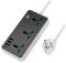 Миниатюра HOCO AC7A 3 роз, 3 USB, USB-C, 17W, 1,5м, Black/White AC7A/B, фото 3