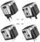 Миниатюра HOCO AC5 1 роз, 2 USB, 1,5м, Black/Gray AC5ABG, фото 1