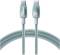 Миниатюра Baseus USB-C to USB-C 1.0m 100W blue-green E0420700, фото 1