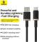 Миниатюра Baseus USB AM to USB-C 2.0m 60W black/gold P10377802U01-02, фото 5