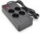 Миниатюра VOLTRONIC 4 роз, 4USB 5V-2.4A, 250V/4000W Black P-EU4U4S-4000W, фото 1