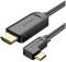 Миниатюра Vention USB-C to HDMI M 1.5m 4K60Hz 90° corner black CGVBG, фото 1