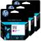 Миниатюра HP No.711 DesignJet 120/ 520 Magenta 3-Pack CZ135A, фото 1