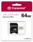 Миниатюра Transcend 300S microSDXC 64GB UHS-I U1 + adapter TS64GUSD300S-A, фото 1