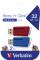 Миниатюра Verbatim Store 'n' Click 2x32GB Red/Blue USB 3.2 49308, фото 1