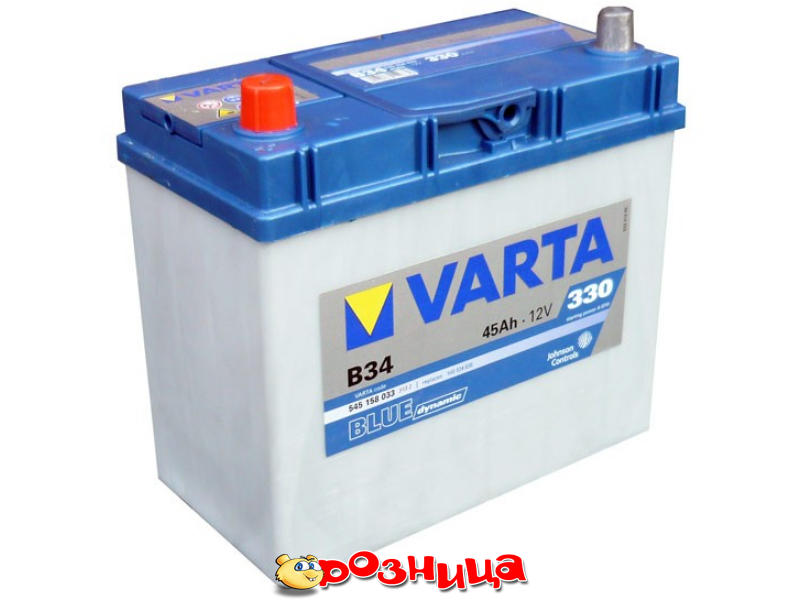 BATTERIE VARTA BLUE DYNAMIC B34 12V 45AH 330A (EN) 545158V