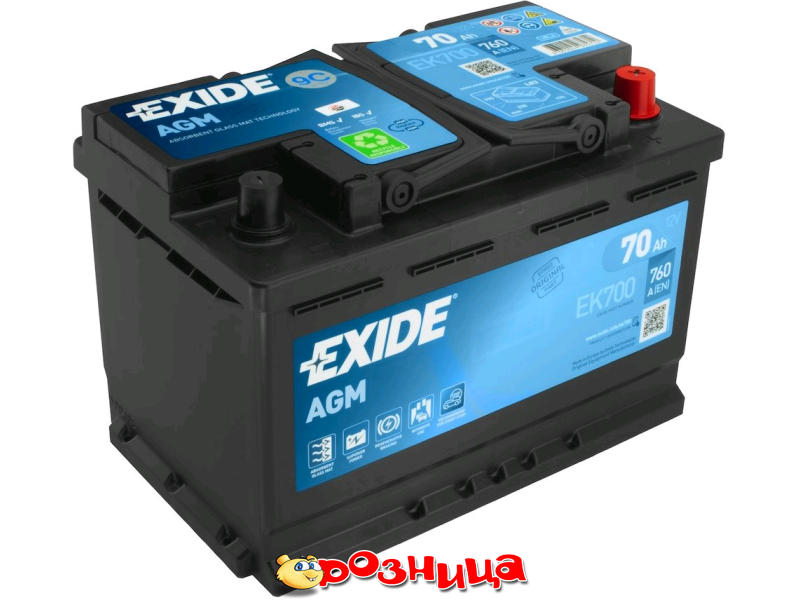 Exide agm 70. Exide start-stop AGM ek700. Аккумуляторы Exide ek700. Аккумулятор Exide AGM 70ah.